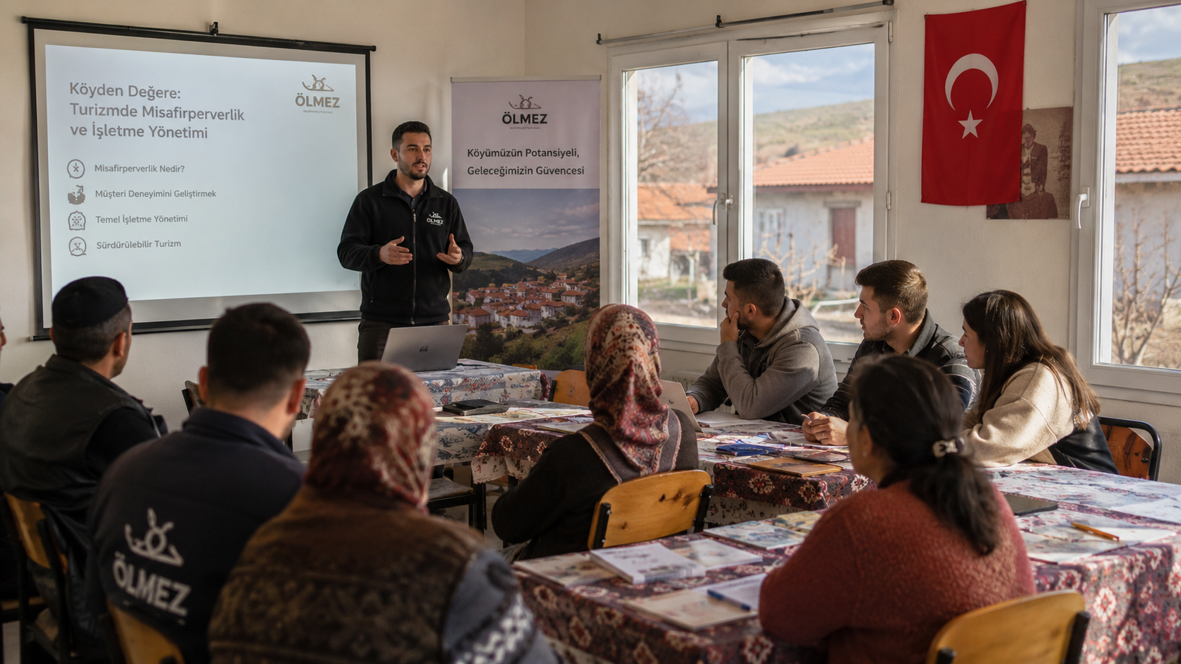 Ölmez village education campaign session in Turkey